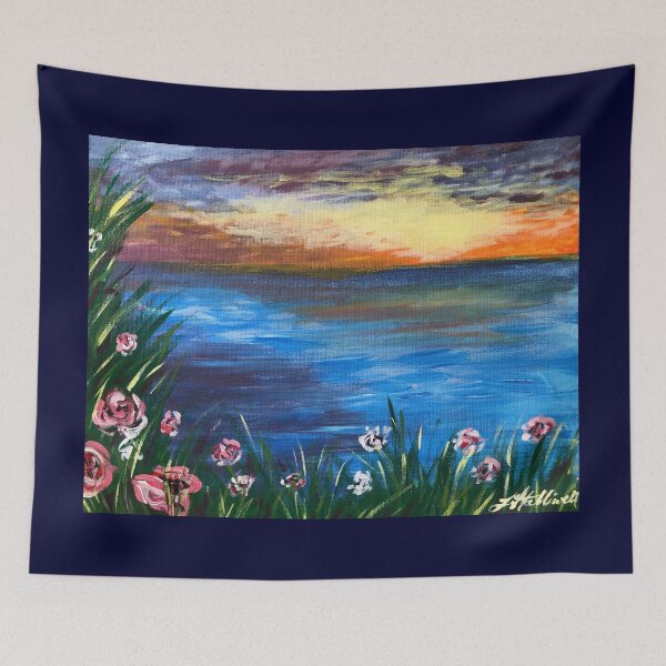 Item preview, Sunset Over The Pond - Cape May Point Acrylic Painting designed and sold by LindenTreeGifts.