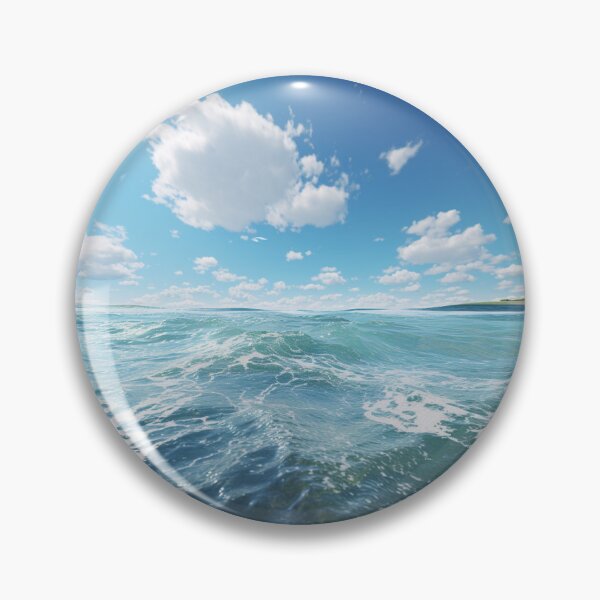 Item preview, Sea Waves Cloudy Day Landscape designed and sold by LudwikeArts.