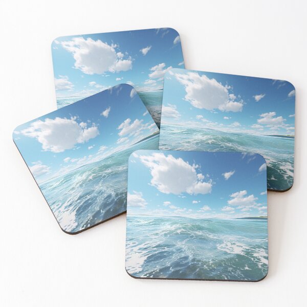 Item preview, Sea Waves Cloudy Day Landscape designed and sold by LudwikeArts.