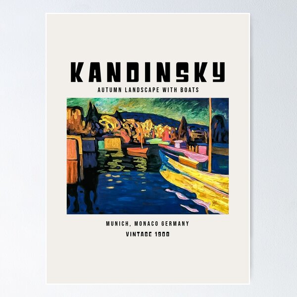 Kandinsky Autumn Landscape With Boats, 1908