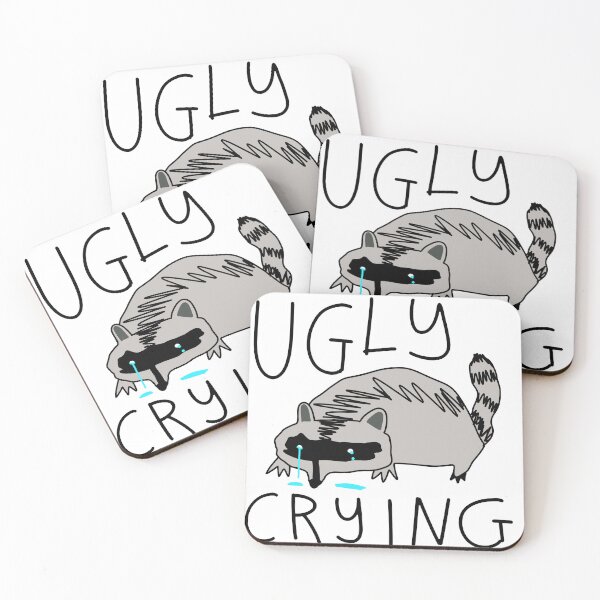 Item preview, Ugly crying raccoon designed and sold by HummingGhost.