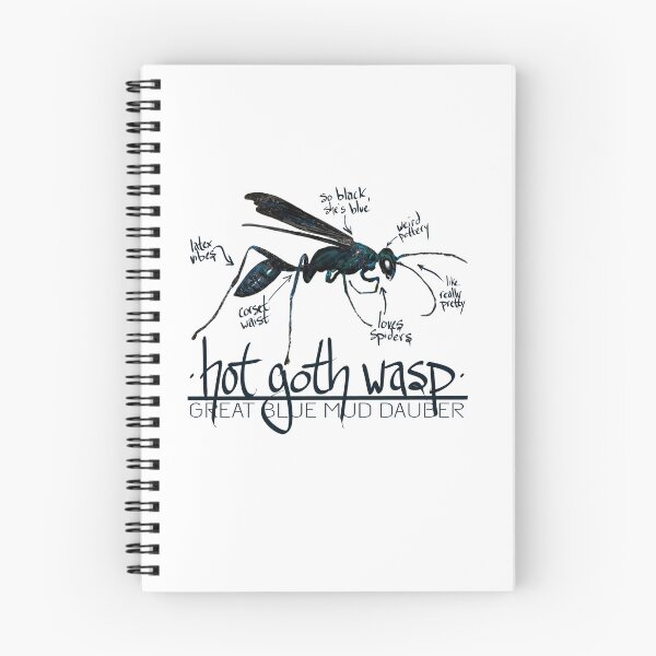 Item preview, Hot Goth Wasp Great Blue Mud Dauber designed and sold by PollinateBarrie.