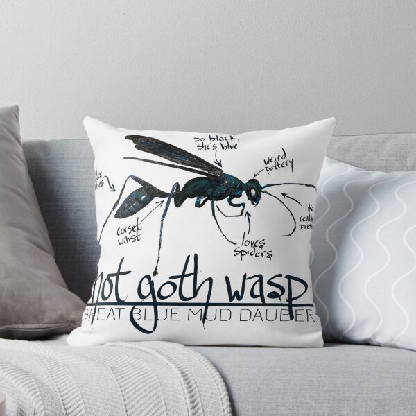 Item preview, Hot Goth Wasp Great Blue Mud Dauber designed and sold by PollinateBarrie.