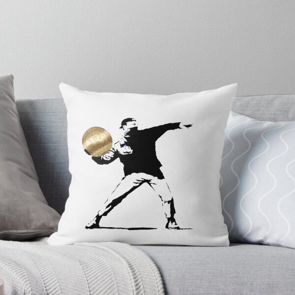 Item preview, Bansky - Bitcoin Thrower designed and sold by MoreBeauty.