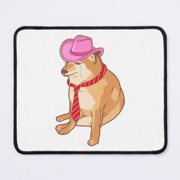 Item preview, Cheems sad with a pink hat designed and sold by RokuCreations.
