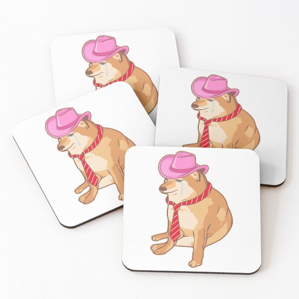 Item preview, Cheems sad with a pink hat designed and sold by RokuCreations.