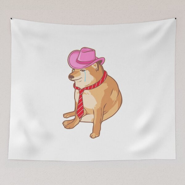 Item preview, Cheems sad with a pink hat designed and sold by RokuCreations.