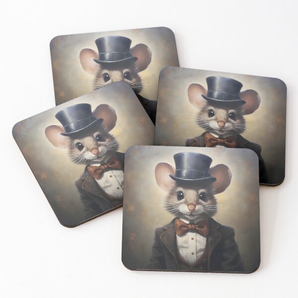 Item preview, Mouse Portrait Dapper Animal Art designed and sold by ConfettiSkyArt.