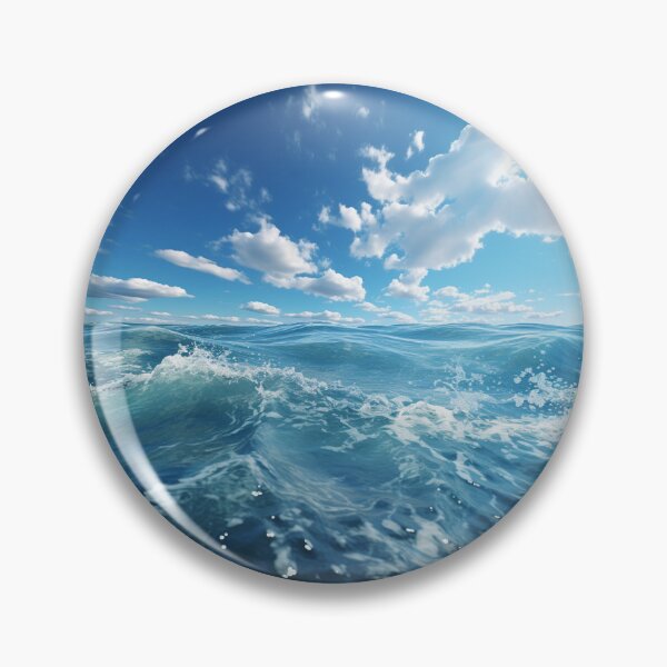 Item preview, Sea Waves Cloudy Day Landscape designed and sold by LudwikeArts.