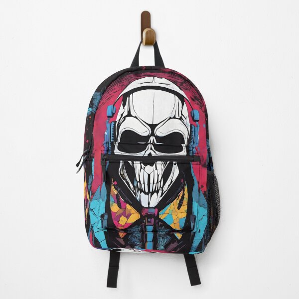 Item preview, Skull wearing helmet and jacket, cyberpunk art by Petros Afshar, behance, funk art, behance hd, synthwave, darksynth designed and sold by Art-and-Deco.