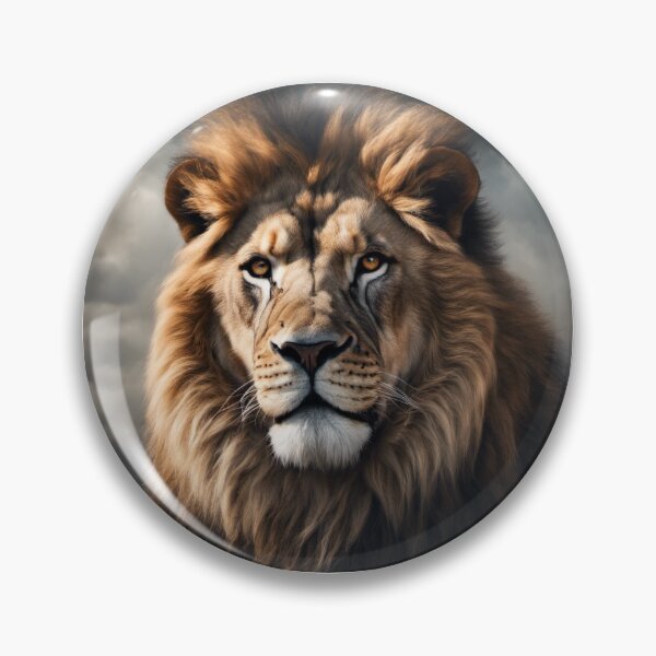Aperçu de l'œuvre Lion impressionnant avec fond nuageux créée et vendue par AudreyTM.