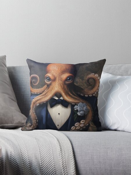 Artikel-Vorschau von Oktopus-Portrait, elegante Tierkunst, designt und verkauft von ConfettiSkyArt.