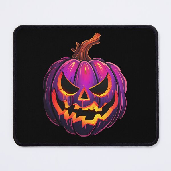 Item preview, scary neon pumpkin designed and sold by Wickystickers.