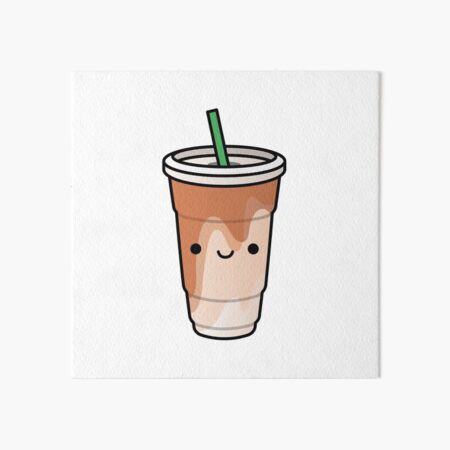 Iced Coffee to go Art Board Print for Sale by ManyaMalhotra