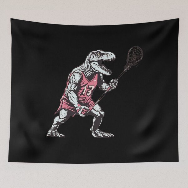 Item preview, Trex Dinosaur Lacrosse Funny Lax Player Goalie Kids Boys designed and sold by rynnzz.