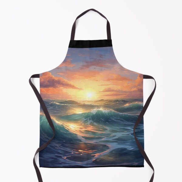 Item preview, Sea Waves Sunset Landscape designed and sold by LudwikeArts.
