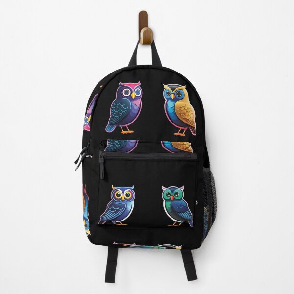 Item preview, Colorful Owls Stickers Pack designed and sold by Funny Vintage Stickers And T-Shirts.