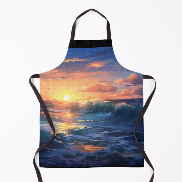 Item preview, Sea Waves Sunset Landscape designed and sold by LudwikeArts.