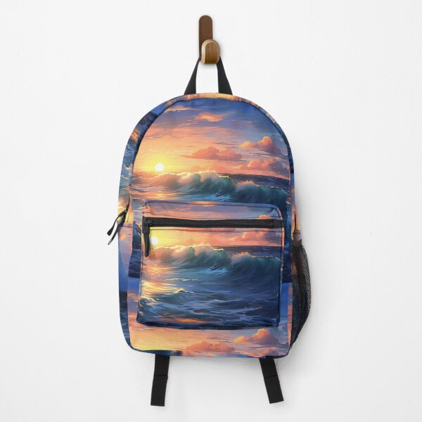 Item preview, Sea Waves Sunset Landscape designed and sold by LudwikeArts.
