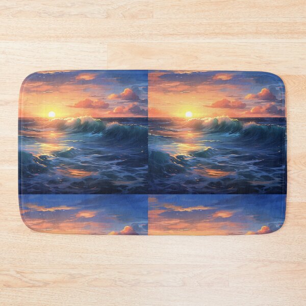 Item preview, Sea Waves Sunset Landscape designed and sold by LudwikeArts.
