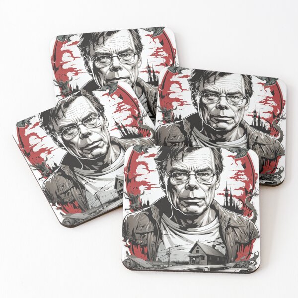 Item preview, Graphic Illustration of Stephen King - Unique Hand-Drawn Portrait designed and sold by sadsapiens.