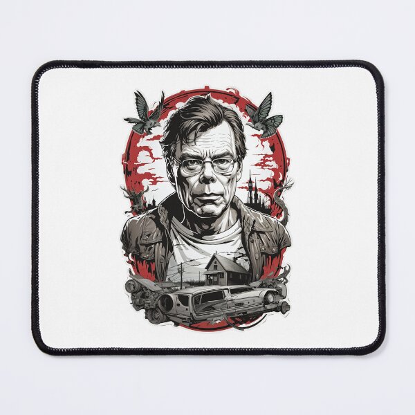 Item preview, Graphic Illustration of Stephen King - Unique Hand-Drawn Portrait designed and sold by sadsapiens.