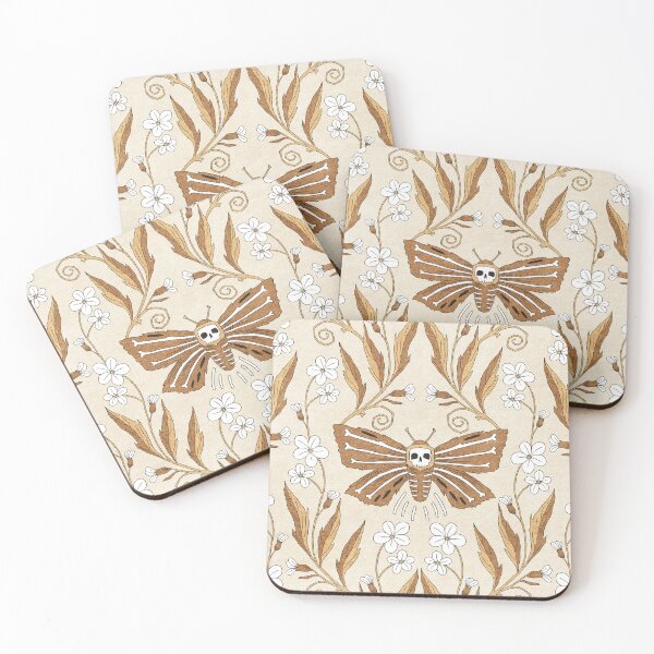 Item preview, Death's Head Hawk Moth Floral designed and sold by Jacqueline Hurd.