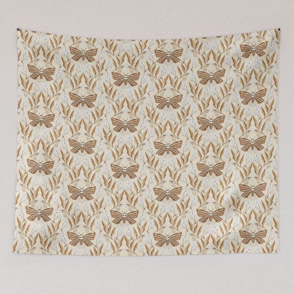 Item preview, Death's Head Hawk Moth Floral designed and sold by Jacqueline Hurd.