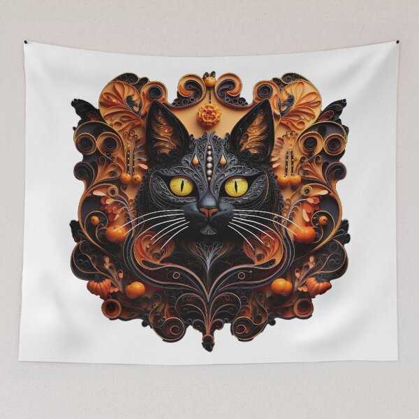Item preview, Halloween Cat Royal Crest designed and sold by kentHdesigns.