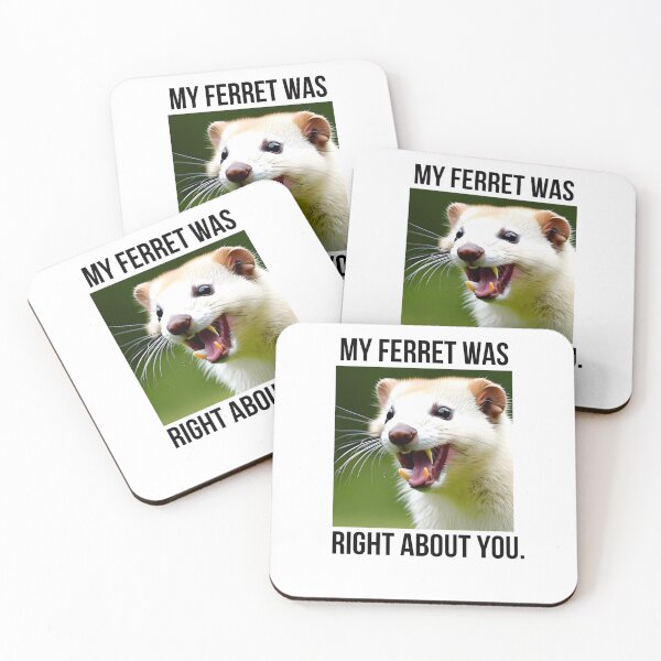 Item preview, My Ferret Was Right About You | Unisex cotton T-shirt | Gift for Ferret Lover designed and sold by WittyQuipster.