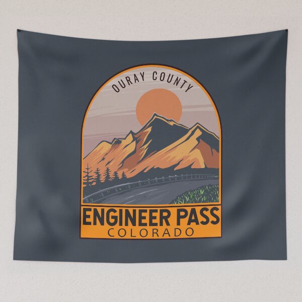 Item preview, Engineer Pass Colorado Retro Travel Emblem designed and sold by KrisSidDesigns.