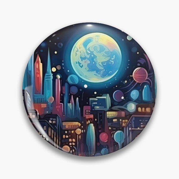 Item preview, Blue moon among skyscrapers designed and sold by abmkf.