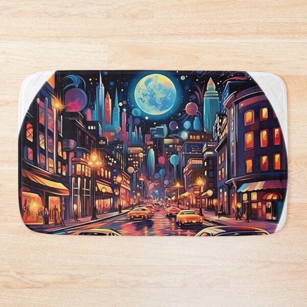 Item preview, Blue moon among skyscrapers designed and sold by abmkf.