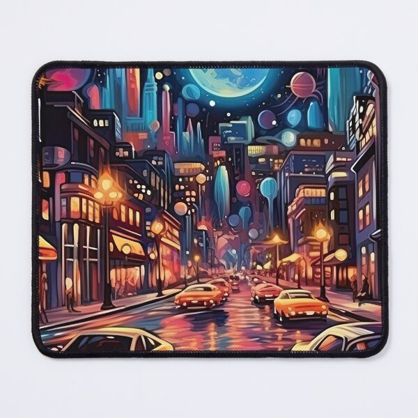 Item preview, Blue moon among skyscrapers designed and sold by abmkf.