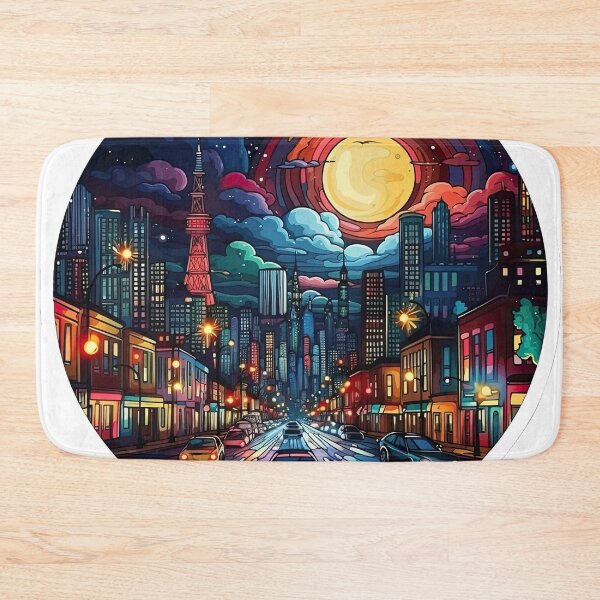 Item preview, Sun at night over the city designed and sold by abmkf.
