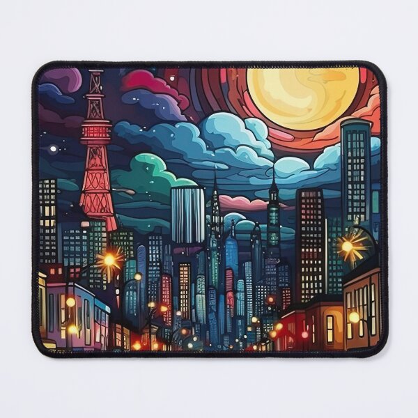 Item preview, Sun at night over the city designed and sold by abmkf.