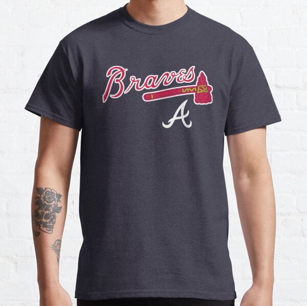 Majestic, Shirts, Majestic Mlb Baseball Atlanta Braves Tomahawk Graphic  Logo Ss Crew T Shirt Gray