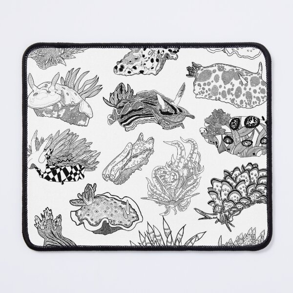 Item preview, Assorted Black and White Intricate Nudibranchs  designed and sold by ArtbyDLP.