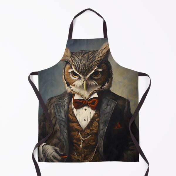 Item preview, Owl Portrait Dapper Animal Art designed and sold by ConfettiSkyArt.