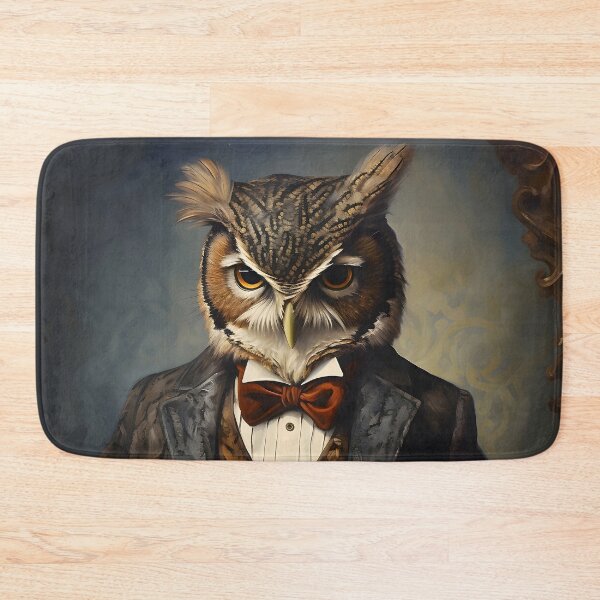 Item preview, Owl Portrait Dapper Animal Art designed and sold by ConfettiSkyArt.