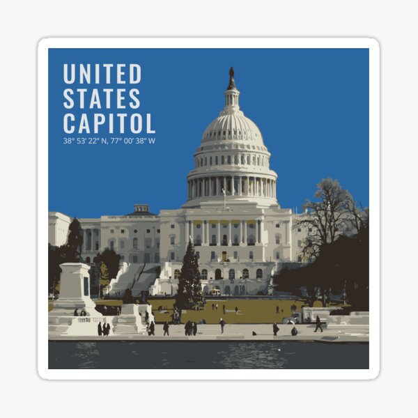 Item preview, U.S. Capitol Building Illustration designed and sold by Mundivagant Designs.