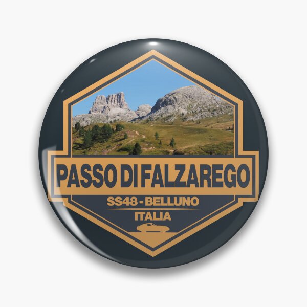 Item preview, Passo di Falzarego Italy Falzarego Pass Travel Art Badge designed and sold by KrisSidDesigns.