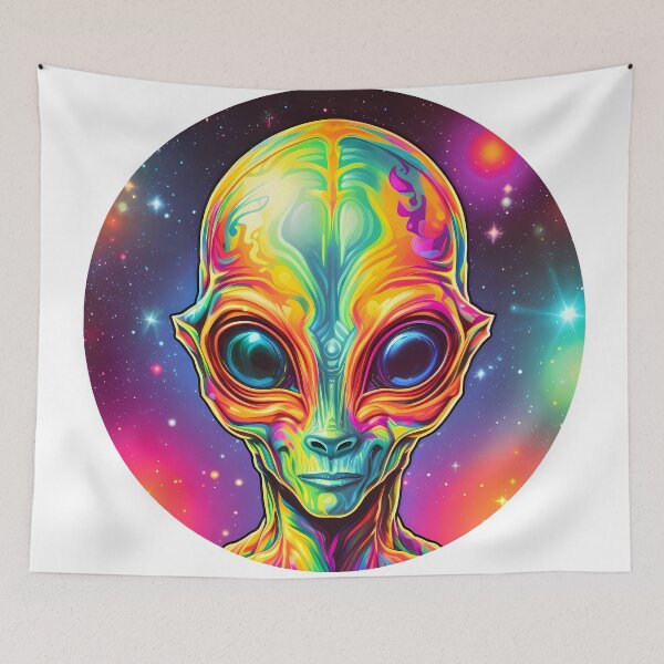 Artikelvorschau, Psychedelischer Außerirdischer entworfen und verkauft von twXstedstXckers.