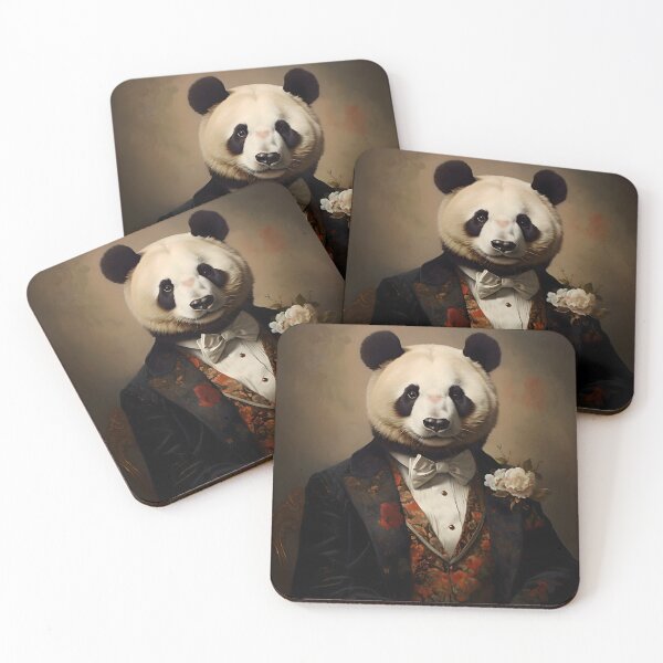 Item preview, Panda Portrait Dapper Animal Art designed and sold by ConfettiSkyArt.