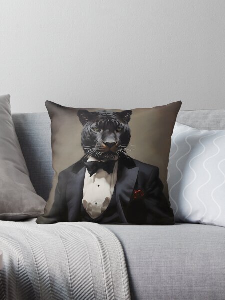 Vista previa del artículo con la obra «Retrato de pantera Arte animal elegante», diseñado y vendido por ConfettiSkyArt.