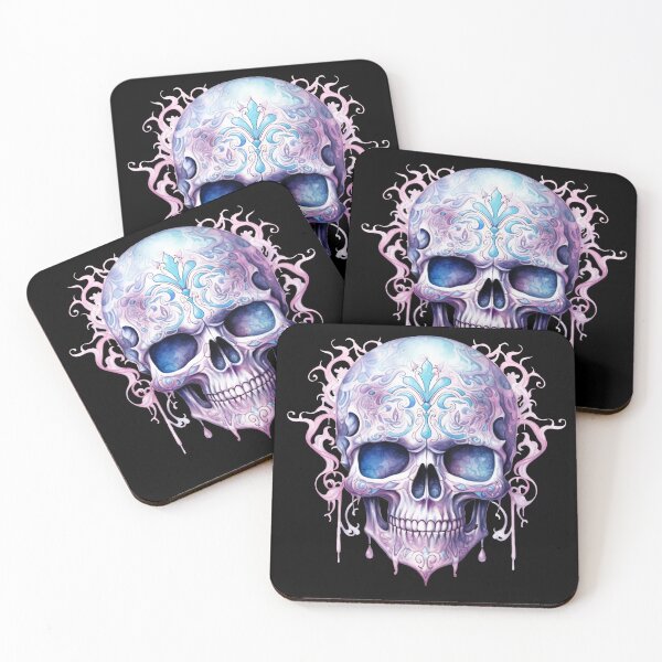 Item preview, Sweet Spooky Halloween Pink Skull designed and sold by ArtFromBeyond.