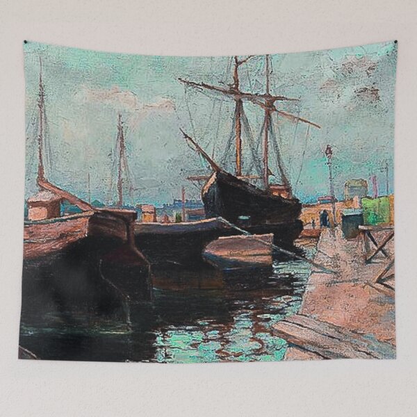 Item preview, Kandinsky | The Port of Odessa, 1900 designed and sold by BossyCatHome.