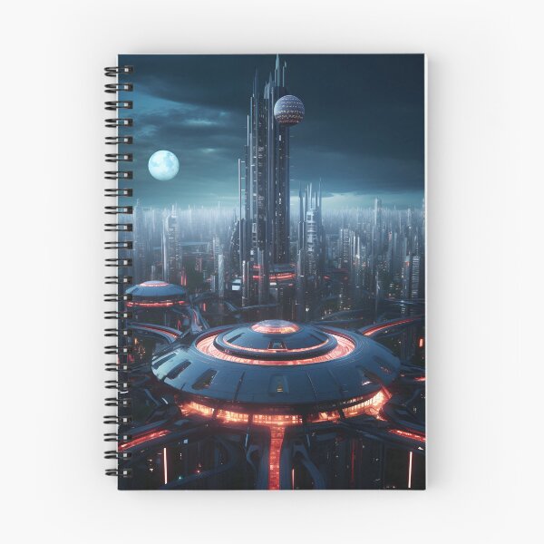 Item preview, Futuristic Techno Cityscape | Digital Art designed and sold by Shirtastically.