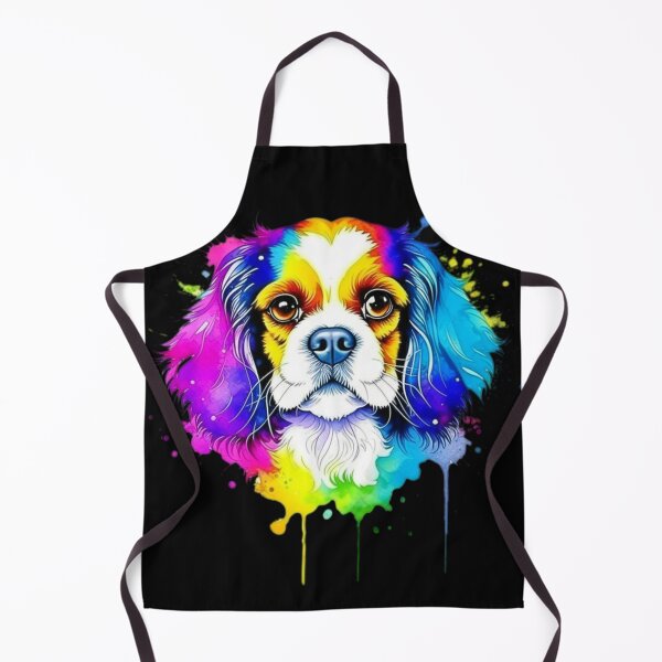 Item preview, Colorful Cavalier King Charles Spaniel Splatter Art - Doggie Delight designed and sold by Hadesiaq.