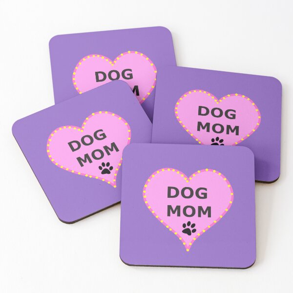 Item preview, Dog mom in a pink heart with a dog foot print on it designed and sold by MsRedFox.